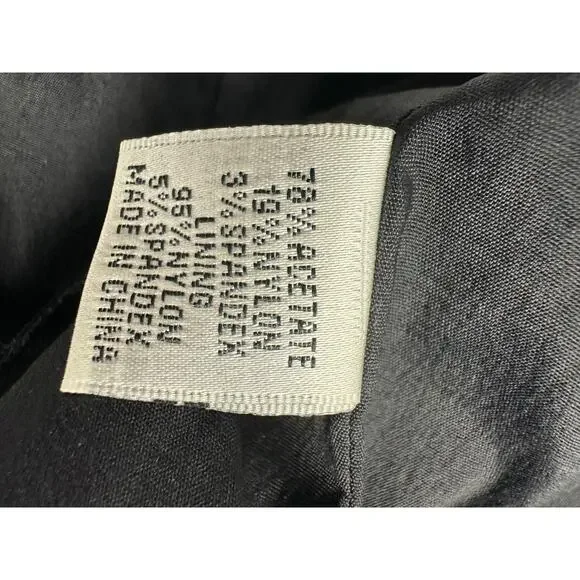 Vintage 90s Y2K Cache Black Satin Bustier Mini Dress Size 4 Small LBD Minimalism - Picture 10 of 12